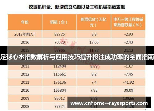 足球心水指数解析与应用技巧提升投注成功率的全面指南 足球心水指数解析与应用技巧提升投注成功率的全面指南